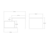 Τραπέζι σαλονιού Holly Sapphire μελαμίνη 80x50x40εκ ed13787 - Image 2