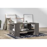 Τραπέζι σαλονιού Iris ανθρακί μελαμίνη 80x50x40εκ ed13788