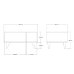 Τραπεζάκι σαλονιού Chiara ανθρακί 80x50x40cm μελαμίνη ed13790 - Image 2