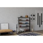 Παπουτσοθήκη Soul ανθρακί χρώμα μελαμίνη 100x29 6x120cm ed13794