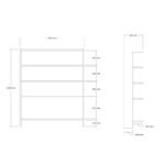 Παπουτσοθήκη Soul ανθρακί χρώμα μελαμίνη 100x29 6x120cm ed13794 - Image 2