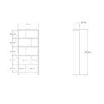 Βιβλιοθήκη Jordan ανθρακί μελαμίνη 70x22x161 8εκ ed13795 - Image 2