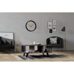 Τραπέζι σαλονιού Bert ανθρακί μελαμίνη 90x60x40εκ ed13797