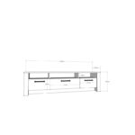 Έπιπλο τηλεόρασης Manhattan 180x35x48 7cm μελαμίνη ed1379 - Image 2