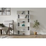 Βιβλιοθήκη Hector άσπρο μελαμίνη 90x22x162 6εκ ed13801