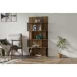 Βιβλιοθήκη Alex καρυδί χρώμα μελαμίνη 80x21 8x160cm ed13809