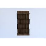 Βιβλιοθήκη Alex καρυδί χρώμα μελαμίνη 80x21 8x160cm ed13809 - Image 3