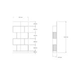 Βιβλιοθήκη Alex καρυδί χρώμα μελαμίνη 80x21 8x160cm ed13809 - Image 2