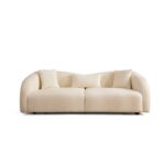 Καναπές τριθέσιος Venezia κρεμ ύφασμα 236x91x76cm ed1380 - Image 5