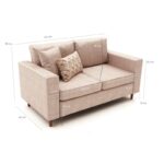 Καναπές διθέσιος Step κρεμ 154x83x86cm ed13813 - Image 2