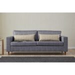 Καναπές τριθέσιος Step γκρι 211x83x86cm ed13819
