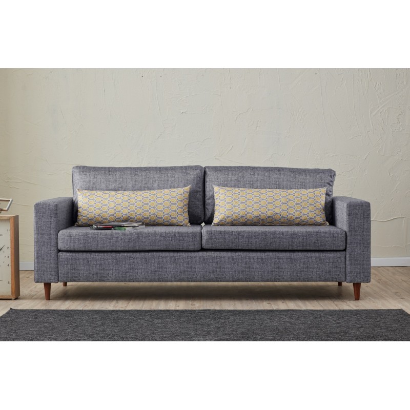 13819_0-800x800 Καναπές τριθέσιος Step γκρι 211x83x86cm ed13819 - Image 1