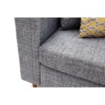 Καναπές τριθέσιος Step γκρι 211x83x86cm ed13819 - Image 3