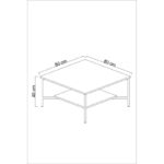 Τραπεζάκι σαλονιού Bicolore ανθρακί μαύρο 80x40cm ed13820 - Image 2