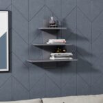 Ράφι τοίχου Ohio ανθρακί μελαμίνη 59 6x19 4cm ed13867 - Image 3