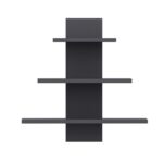 Ράφι τοίχου Ohio ανθρακί μελαμίνη 59 6x19 4cm ed13867 - Image 2