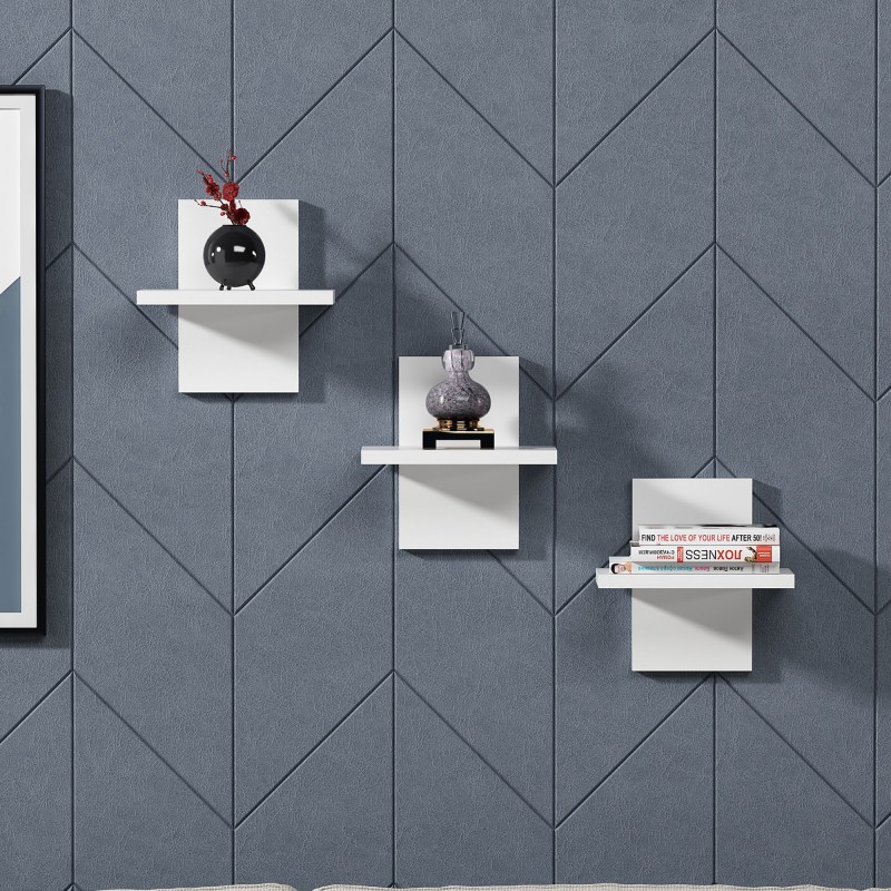 13869_0-800x800 Ράφι τοίχου Quincy άσπρη μελαμίνη 25 4x17 6cm ed13869 - Image 1