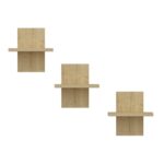 Ράφι τοίχου Quincy Oak μελαμίνη 25 4x17 6cm ed13870 - Image 2