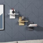 Ράφι τοίχου Quincy άσπρη ανθρακί Oak μελαμίνη 25 4x17 6cm ed13871 - Image 3