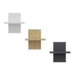 Ράφι τοίχου Quincy άσπρη ανθρακί Oak μελαμίνη 25 4x17 6cm ed13871 - Image 2