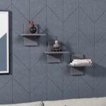 Ράφι τοίχου Quincy ανθρακί μελαμίνη 25 4x17 6cm ed13872 - Image 3