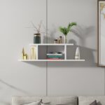 Ράφι τοίχου Atlantic άσπρη μελαμίνη 90x19 6x23 2cm ed13880 - Image 3