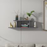 Ράφι τοίχου Atlantic ανθρακί μελαμίνη 90x19 6x23 2cm ed13887 - Image 3