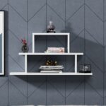 Ραφιέρα τοίχου Pasific άσπρο χρώμα 90x19 6x45 4cm ed13893