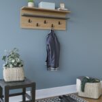 Κρεμάστρα ραφιέρα ανθρακί oak 90x31 4x19 6cm ed13901 - Image 3