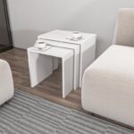 Τραπέζι σαλονιού Nora άσπρο χρώμα 48 6x35x45cm ed13911 - Image 4