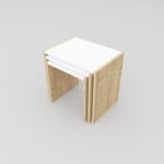 Τραπέζι σαλονιού Nora oak άσπρο χρώμα 48 6x35x45cm ed13912 - Image 2