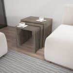 Τραπέζι σαλονιού Nora σκούρο γκρι χρώμα 48 6x35x45cm ed13918