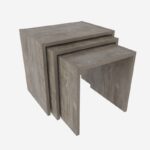 Τραπέζι σαλονιού Nora σκούρο γκρι χρώμα 48 6x35x45cm ed13918 - Image 3