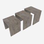 Τραπέζι σαλονιού Nora σκούρο γκρι χρώμα 48 6x35x45cm ed13918 - Image 2