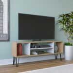 Έπιπλο τηλεόρασης Garvin oak λευκό 120x25x46 6cm ed13924 - Image 3