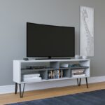 Έπιπλο τηλεόρασης Epta λευκό ανθρακί 120x25x46 6cm ed13932 - Image 3