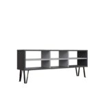 Έπιπλο τηλεόρασης Jude λευκό ανθρακί 120x25x46 6cm ed13943 - Image 2