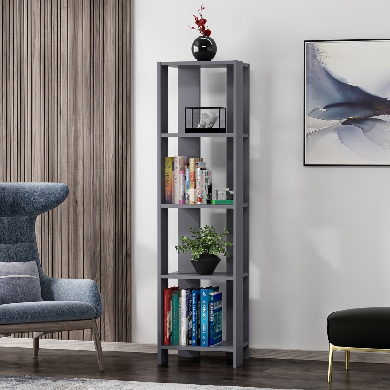 13956_0-800x800 Βιβλιοθήκη Paxton ανθρακί μελαμίνη 43 4x31 5x160εκ ed13956 - Image 1