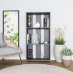 Βιβλιοθήκη Parnell ανθρακί μελαμίνη 60x25x121 8εκ ed13960