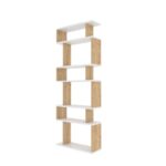 Βιβλιοθήκη Bates άσπρο δρυς μελαμίνη 60x19 6x160εκ ed13966 - Image 2