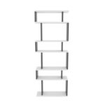 Βιβλιοθήκη Bates άσπρο ανθρακί μελαμίνη 60x19 6x160εκ ed13967 - Image 2