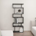 Βιβλιοθήκη Bates ανθρακί μελαμίνη 60x19 6x160εκ ed13971