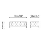 Καναπές διθέσιος Fashion γκρι 198x100x71cm ed1398 - Image 2