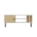Έπιπλο τηλεόρασης Arven oak άσπρο 120x25x51 6cm ed13990 - Image 2
