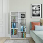 Βιβλιοθήκη Keota άσπρο μελαμίνη 72x25x123 6εκ ed13996 - Image 3