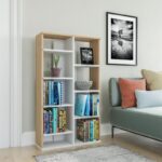 Βιβλιοθήκη Keota άσπρο δρυς μελαμίνη 72x25x123 6εκ ed13998 - Image 3