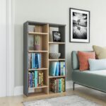 Βιβλιοθήκη Keota δρυς ανθρακί μελαμίνη 72x25x123 6εκ ed14005 - Image 3