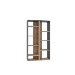Βιβλιοθήκη Keota δρυς ανθρακί μελαμίνη 72x25x123 6εκ ed14005 - Image 2