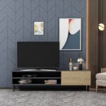 Βάση τηλεόρασης Blake Anthracite Oak 160x37 4x47cm ed14009 - Image 3