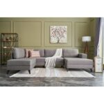 Γωνιακός καναπές Efia καφέ 300x202x78cm ed1401